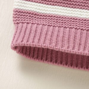 Mimixiong Soft Striped Knit Cardigan for Newborn Baby
