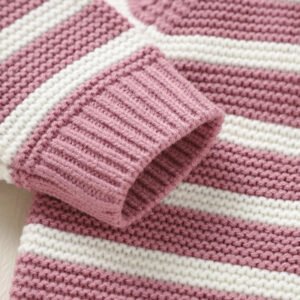 Mimixiong Soft Striped Knit Cardigan for Newborn Baby