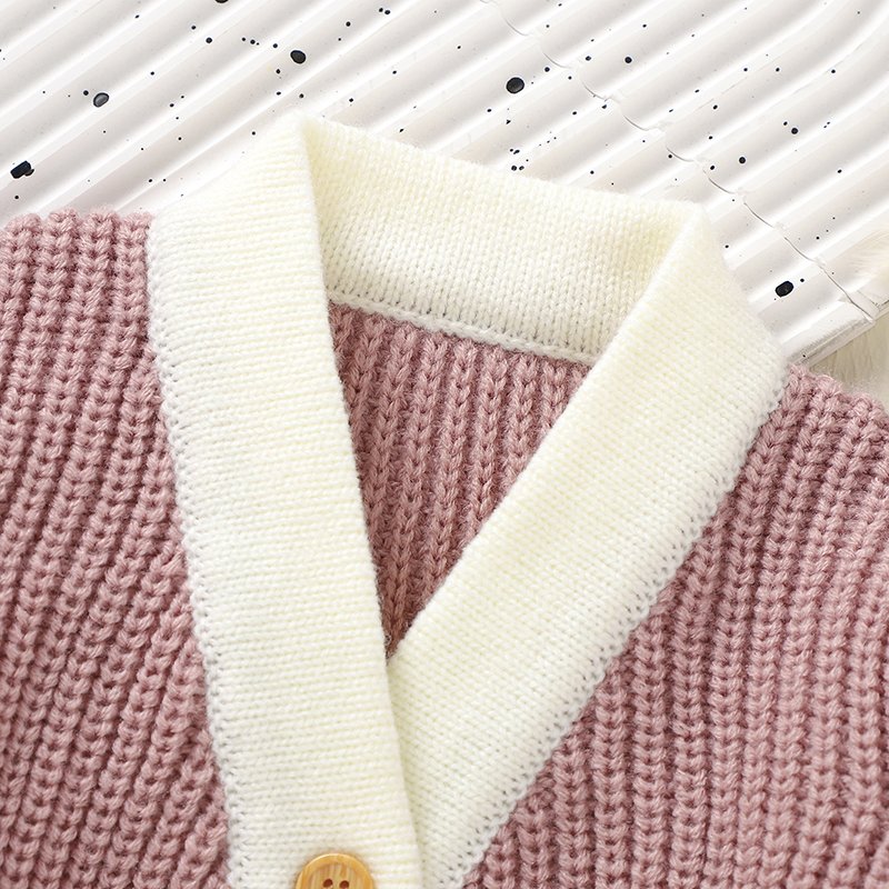 Wholesale V-Neck Baby Sweater Cardigans Mimixiong