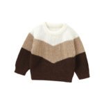 New Arrival Baby Casual Round Neck Striped Knitted Sweater Mimixiong