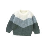 New Arrival Baby Casual Round Neck Striped Knitted Sweater Mimixiong