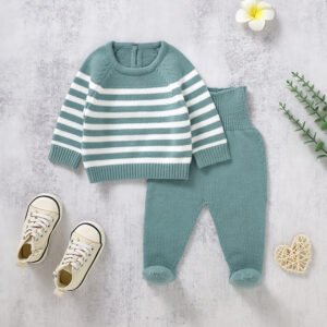 Wholesale Knitted Baby Sweater & Footie Pants Mimixiong