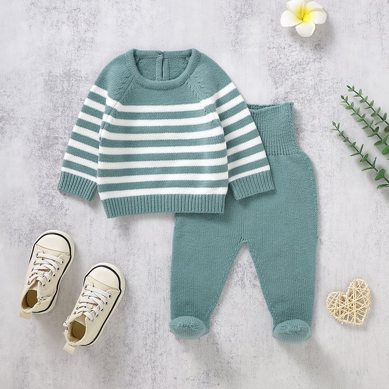 Wholesale Knitted Baby Sweater & Footie Pants Mimixiong