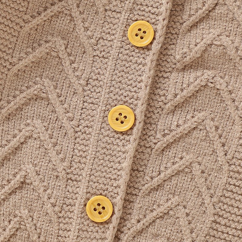 Wholesale Soft Knit Baby Sweater Crew Neck Cardigan Mimixiong