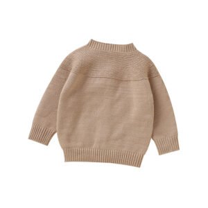 Wholesale Soft Knit Baby Sweater Crew Neck Cardigan Mimixiong