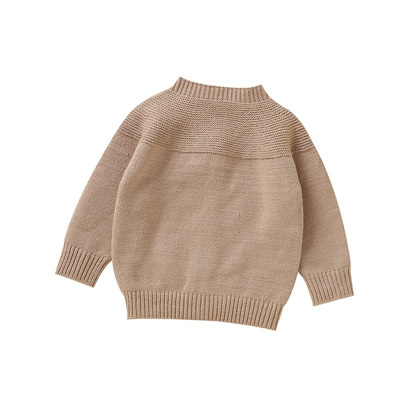 Wholesale Soft Knit Baby Sweater Crew Neck Cardigan Mimixiong