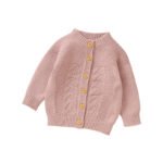 Wholesale Soft Knit Baby Sweater Crew Neck Cardigan Mimixiong