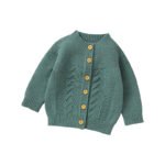 Wholesale Soft Knit Baby Sweater Crew Neck Cardigan Mimixiong