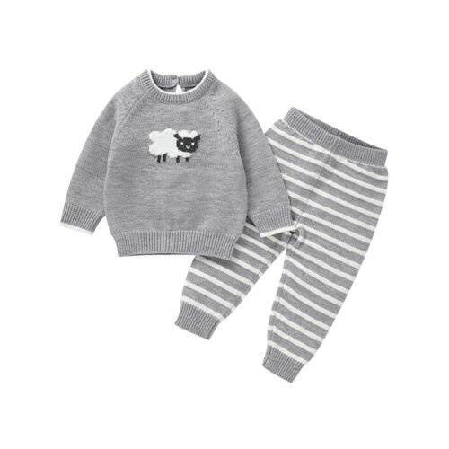 Factory/ Wholesale 100% Acrylic Soft Baby Sets Sheep Pattern Baby Clothing Garments Baby Clothes