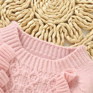 Infant Baby Girl Knitted Sweater Long Sleeve Clothes Mimixiong
