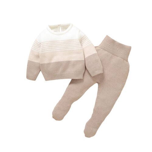 Mimixiong Baby Sets Sweaters Clothes Footie Pants Clothing Soft knitted Newborn