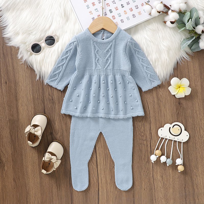 OEKO-TEX Baby Dress & Footie Pant Set Mimixiong