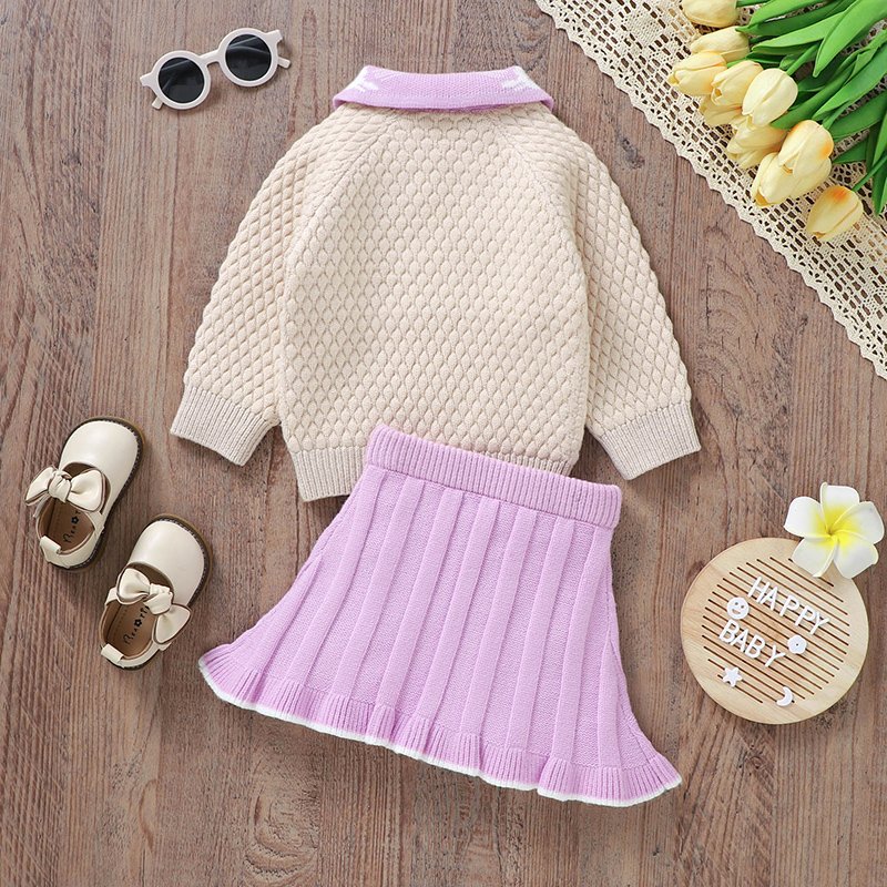 Baby Dress & Sweater 2pcs Set Mimixiong