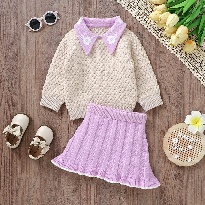 Baby Dress & Sweater 2pcs Set Mimixiong