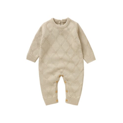 Mimixiong Factory Wholesale Toddler Clothing Long Sleeve Jumpsuit Newborn Baby Knitted Romper Onesies Jumpsuit
