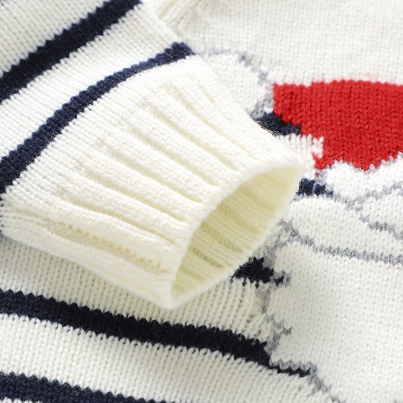 Christmas Baby Sweater Knitted Santa Long Sleeve Top Mimixiong