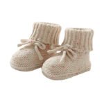 Mimixiong Wholesale Cotton Knitted Unisex Baby Shoes Crochet Newborn Infant Super soft Warm cozy Floor Socks Booties