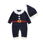 Mimixiong Baby Santa Claus Romper with Hat – Christmas Outfit