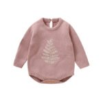 Mimixiong Hot Sale Tree Patterned Baby Rompers Knitted Soft Jumpsuit Autumn Winter Baby Clothes