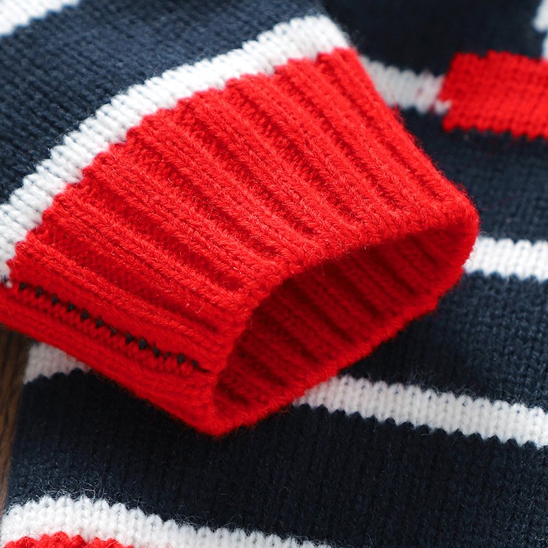 Wholesale Knit Newborn Baby Bear Pattern Jacquard Sweater Mimixiong