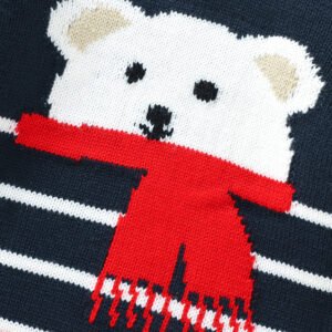 Wholesale Knit Newborn Baby Bear Pattern Jacquard Sweater Mimixiong