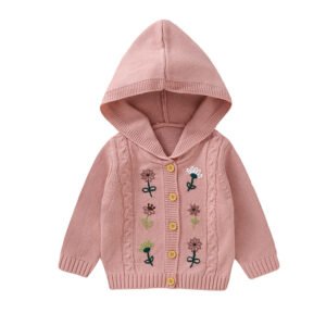 Embroidery Baby Coats Stylish Long Sleeve for Girls Mimixiong
