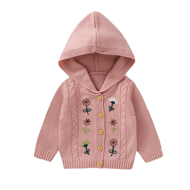 Embroidery Baby Coats Stylish Long Sleeve for Girls Mimixiong