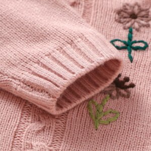Embroidery Baby Coats Stylish Long Sleeve for Girls Mimixiong