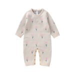 Winter Tulip Baby Knitted Pajamas Romper Mimixiong