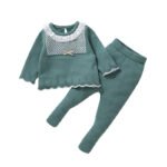Winter Knit Baby Sweater & Solid Pant Set Mimixiong