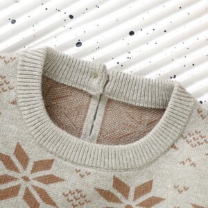 Snowflakes Baby Sweater & Pant Set Mimixiong
