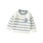 Soft Warm Stripes Long Sleeve Knit Pullover Sweater Mimixiong