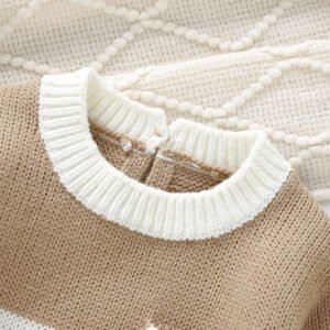 Soft Warm Stripes Long Sleeve Knit Pullover Sweater Mimixiong
