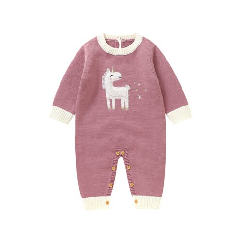 New Arrival Mimixiong Knitted OEKO-TEX Newborn Baby Deer Pattern Rompers Jumpsuits Babies Clothes Sweaters Romper Clothing