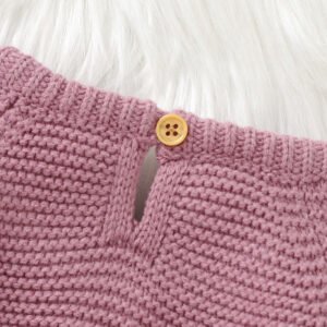 Heart Jacquard Long Sleeve Sweater & Pants Mimixiong