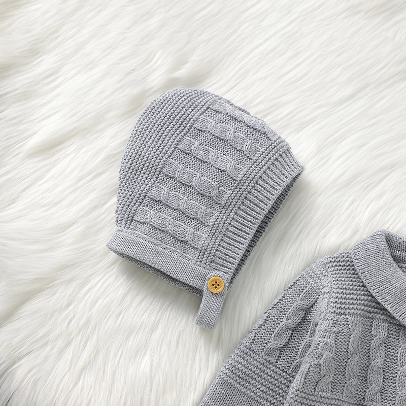 Toddler Newborn Long Sleeve Romper & Hat Set Mimixiong