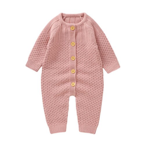 Fast Shipping Mimixiong Knitted Baby Sweater Rompers Long Sleeve Toddler Jumpsuit Outfits Babies Clothes