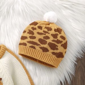 Cute Knitted Baby Romper & Hat Set Mimixiong