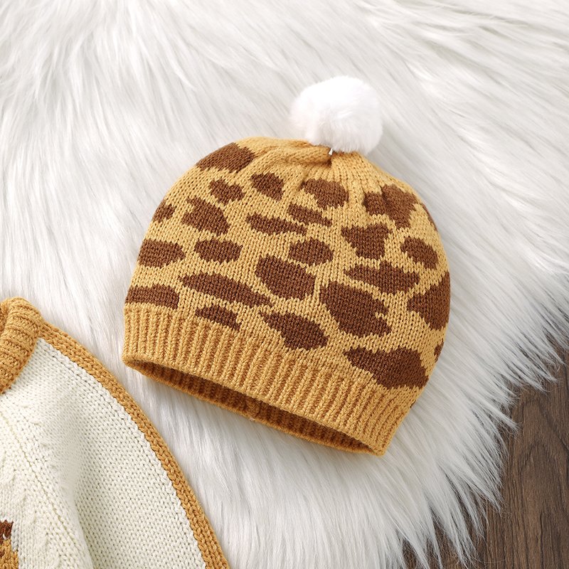Cute Knitted Baby Romper & Hat Set Mimixiong