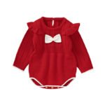 Mimixiong Sweet Design Spring Baby Romper With Bow Tie Snap Button Baby Clothing Toddler Clothes