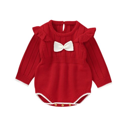 Mimixiong Sweet Design Spring Baby Romper With Bow Tie Snap Button Baby Clothing Toddler Clothes