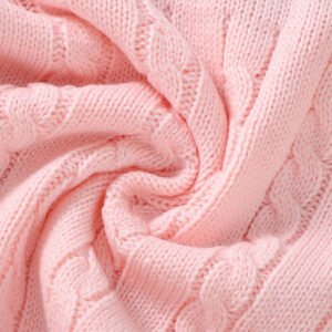 OEKO-TEX Baby Girls Bowknot Knitted Long Sleeve Rompers Mimixiong