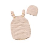 Sleeveless Baby Suspender Pants & Hat Set Mimixiong
