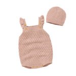 Sleeveless Baby Suspender Pants & Hat Set Mimixiong