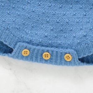 Soft Knitted Easter Bunny Baby Romper & Hat Mimixiong