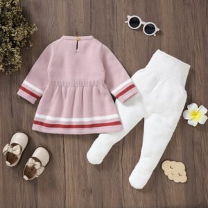 High Quality Bow Girl Bodysuit Dress & Pant Set Mimixiong