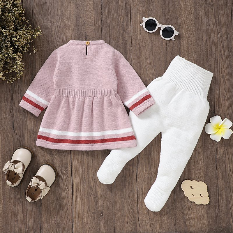 High Quality Bow Girl Bodysuit Dress & Pant Set Mimixiong