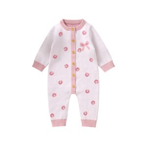 Wholesale Mimixiong Soft Bow Baby Girl Clothes Long Sleeve Toddler New Born baby Rompers Jumpsuit