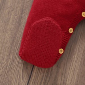 New Arrival Streak Design Knitted Winter Baby Jumpsuit Mimixiong