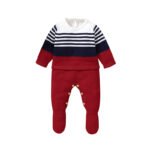 New Arrival Mimixiong Baby Stocking Rompers Streak Design Knitted Jumpsuit Winter Baby Clothes